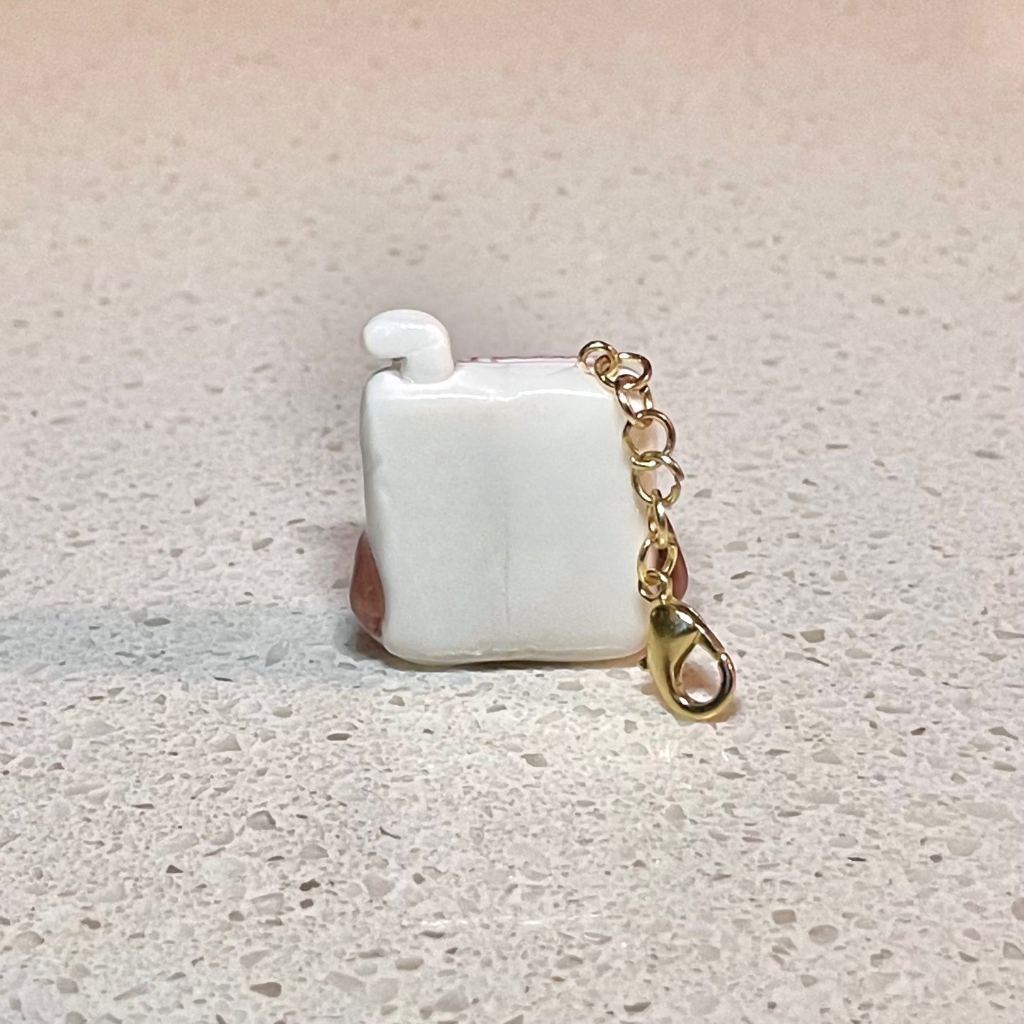 Almond Milk Box Polymer Clay Charm