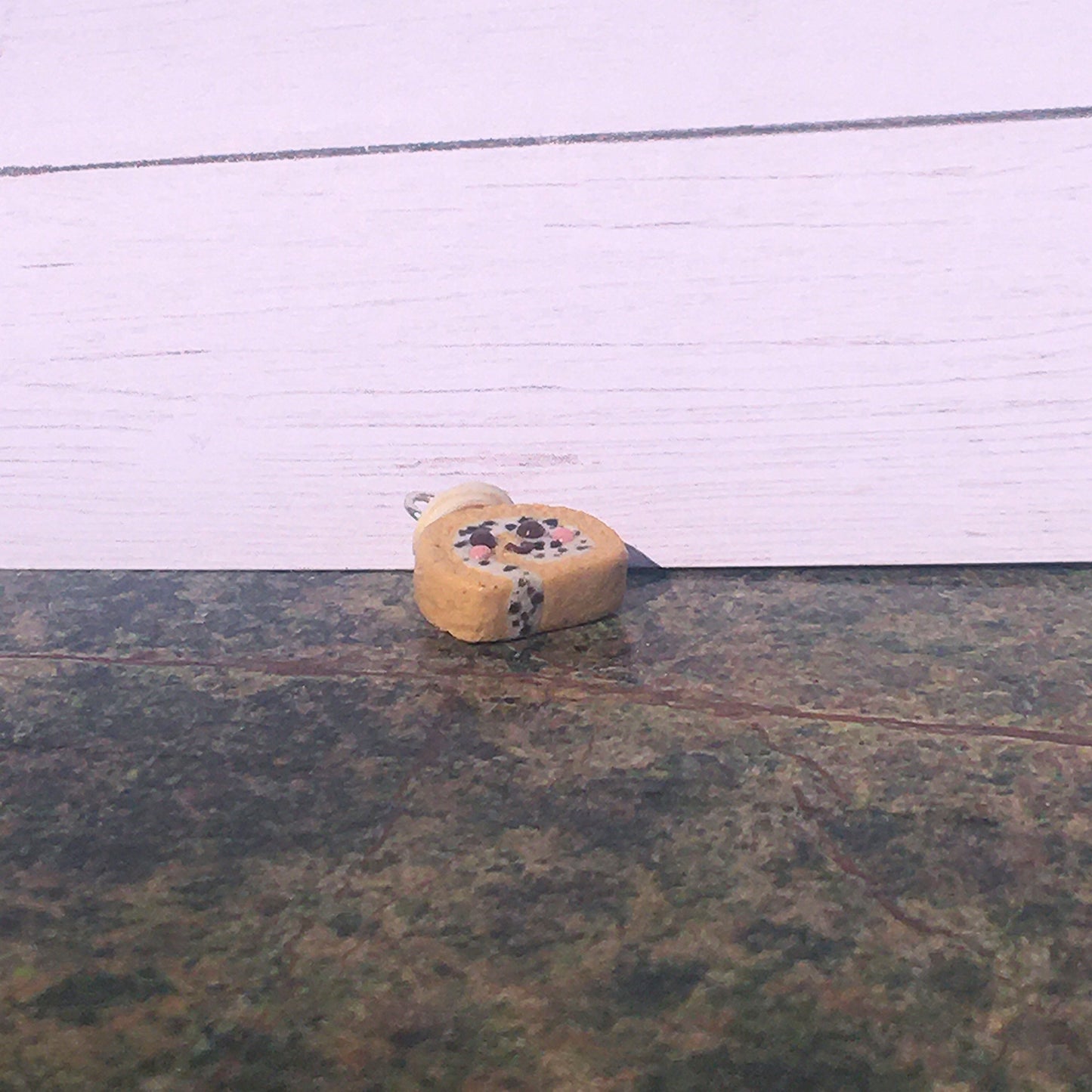 Cookies & Cream Cake Roll Polymer Clay Charm