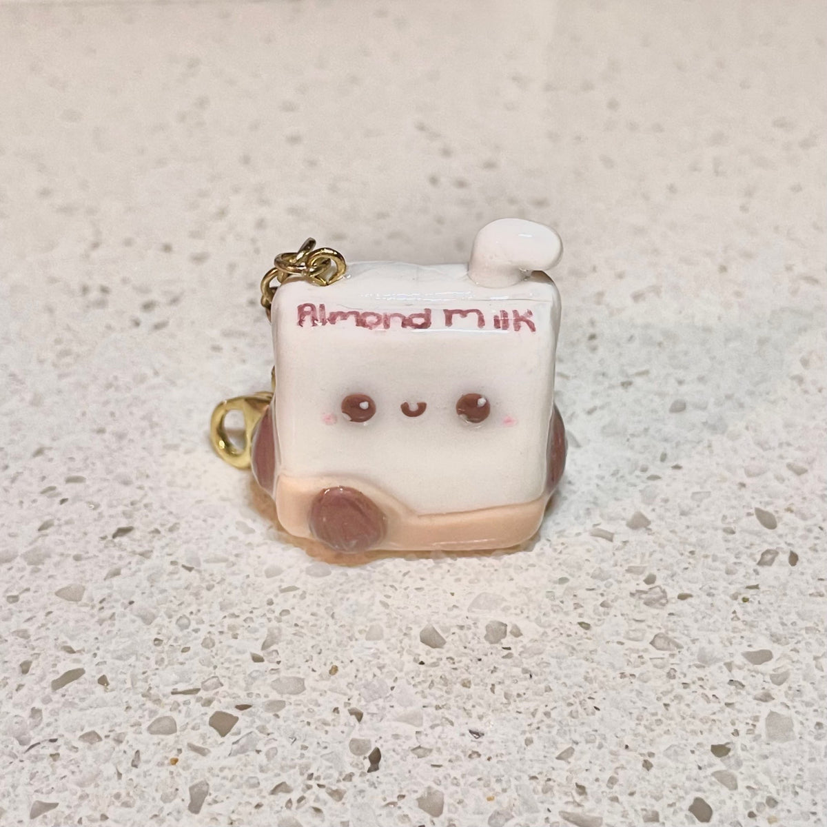 Almond Milk Box Polymer Clay Charm
