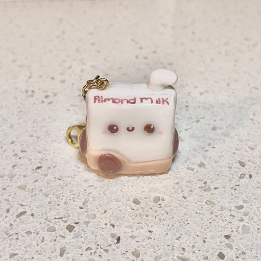 Almond Milk Box Polymer Clay Charm