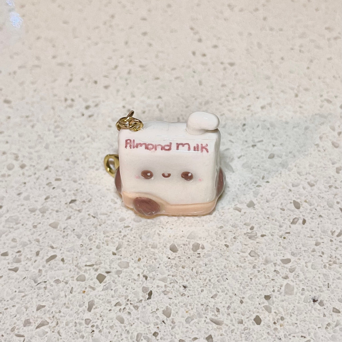 Almond Milk Box Polymer Clay Charm