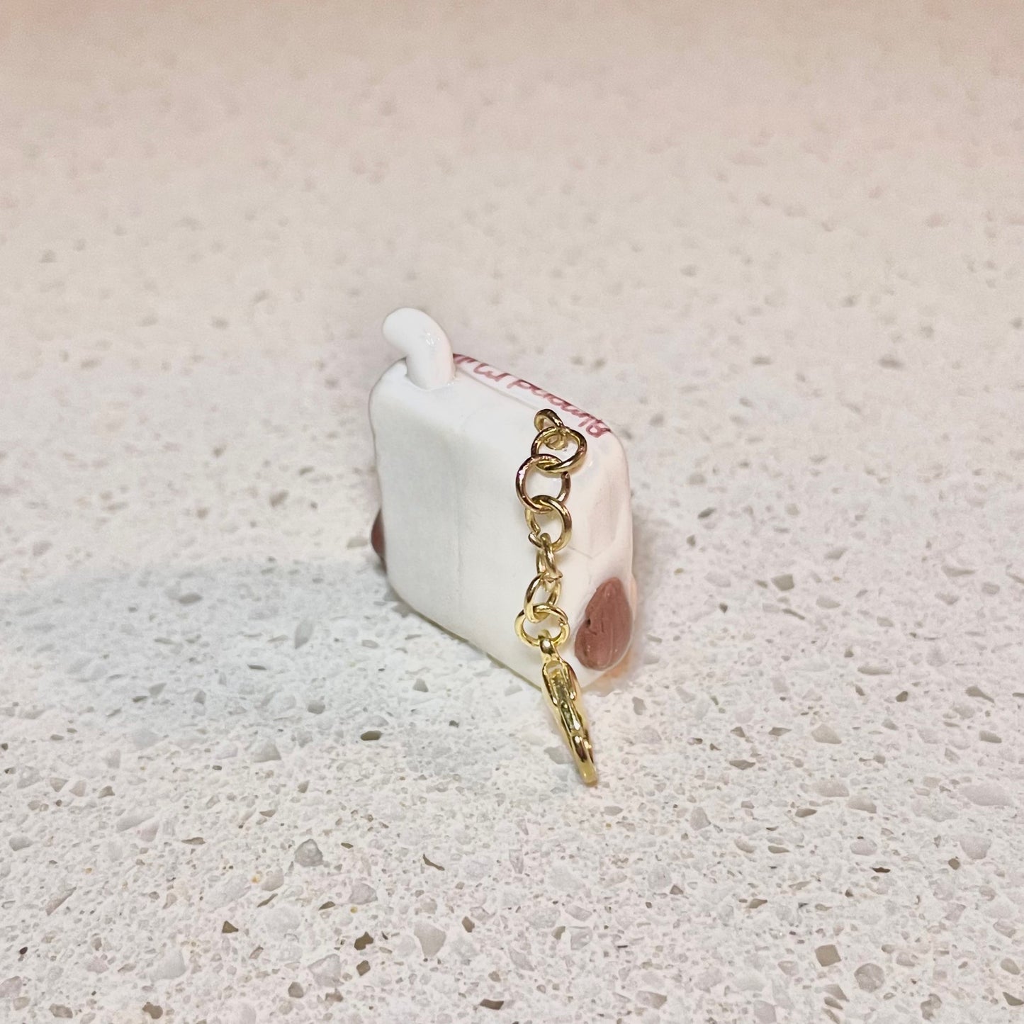 Almond Milk Box Polymer Clay Charm