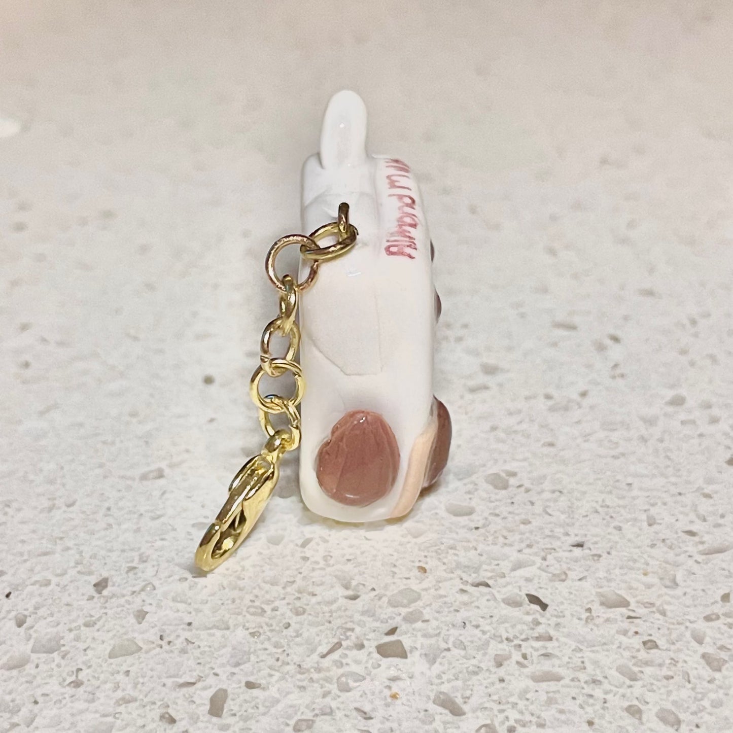 Almond Milk Box Polymer Clay Charm