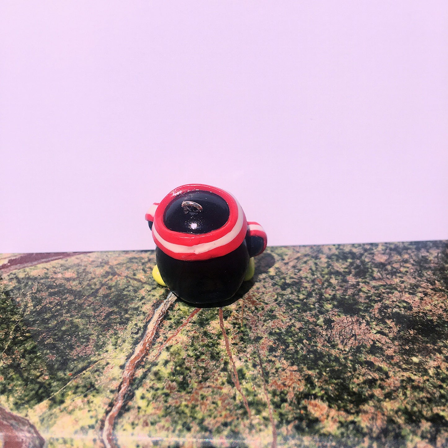 Running Penguin Polymer Clay Charm