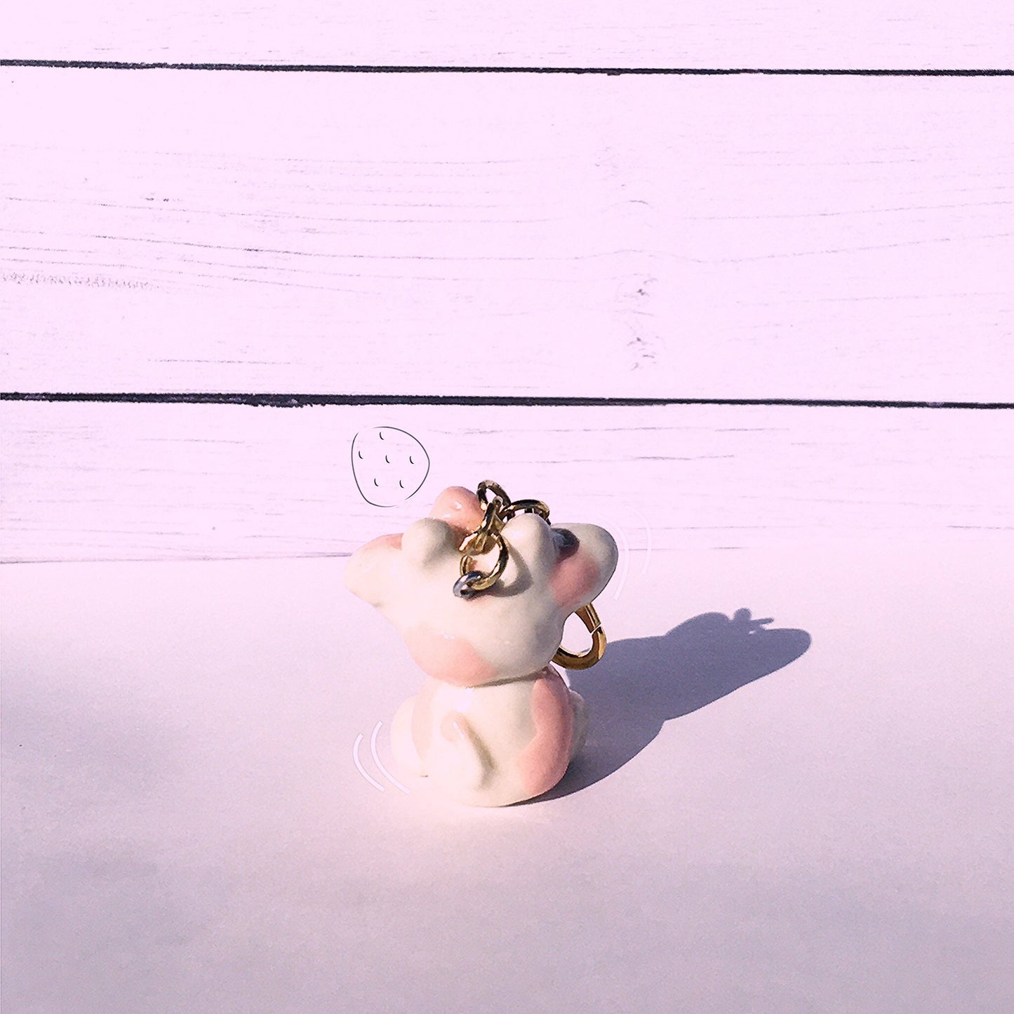 Strawberry Cow Polymer Clay Charm