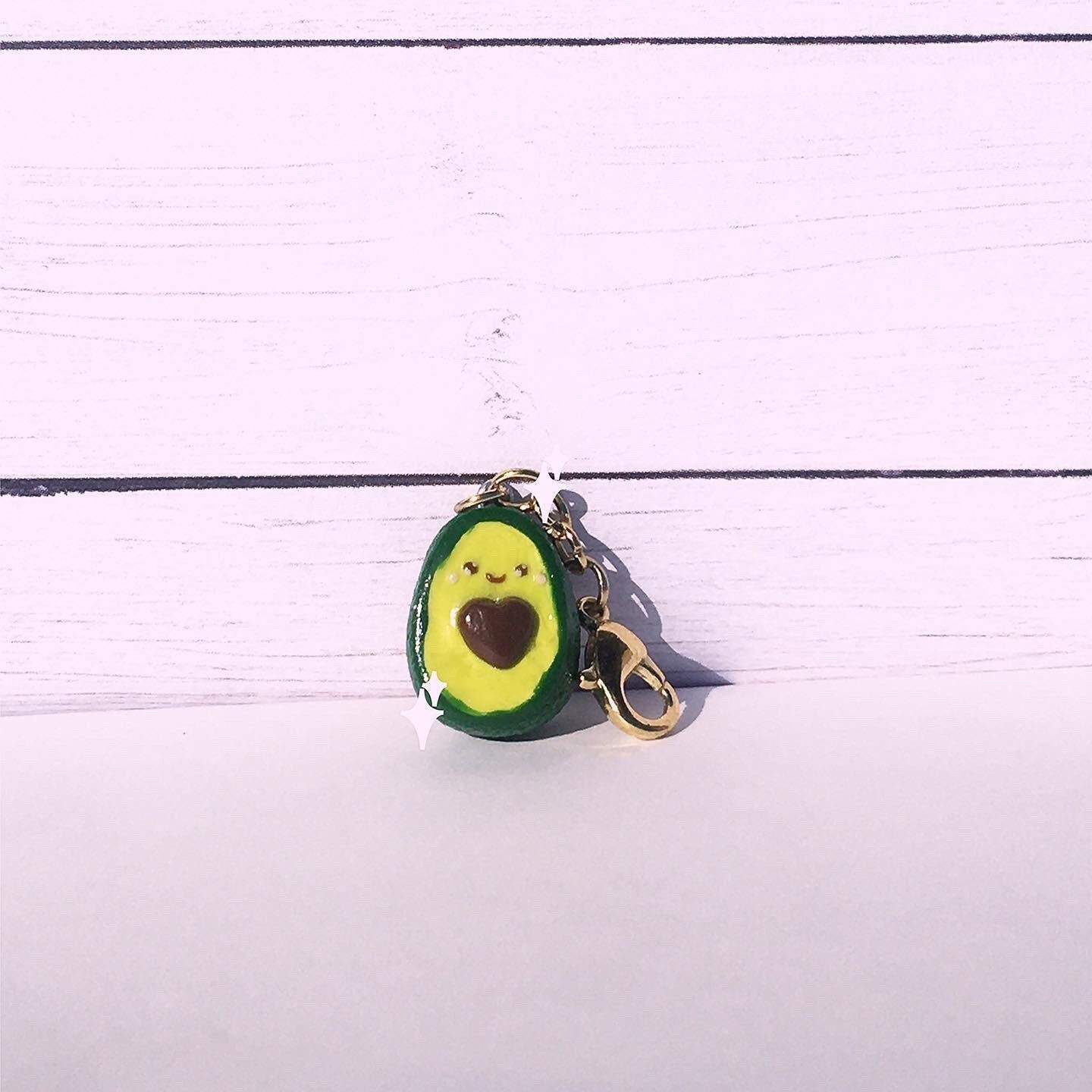Avocado Polymer Clay Charm