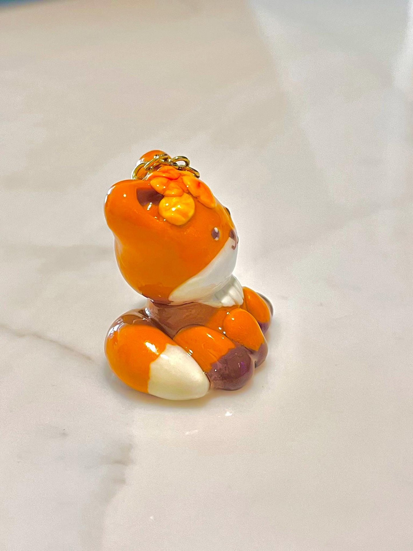 Polymer Clay Fall Fox Charm